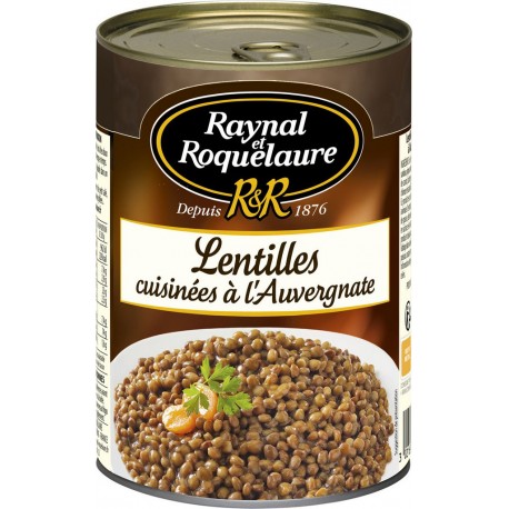 Raynal Et Roquelaure Légumes cuisinés lentilles Auvergnate