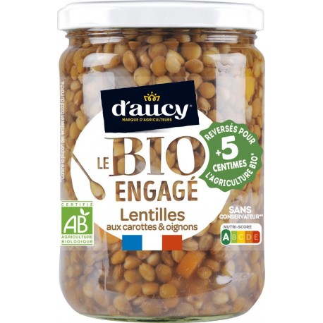 D Aucy Lentilles cuisiné Bio D'AUCY