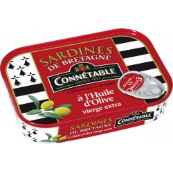 Connetable Sardines à l'huile d'olive vierge extra de Bretagne 135g