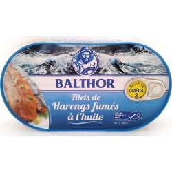 Balthor Harengs fumés à l’huile 130g