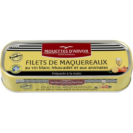 Les Mouettes D Arvor Filets de maquereaux vin blanc/aromates LES MOUETTES D'ARVOR