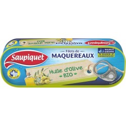 Saupiquet Filets de Maquereaux huile d'olive Bio