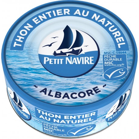 Msc Petit Navire Thon entier naturel albacore