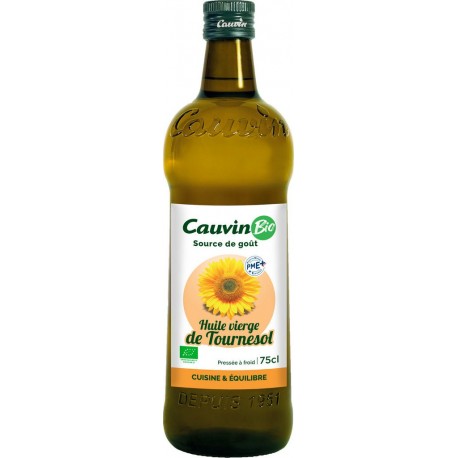 Cauvin Huile vierge de tournesol Bio 75cl