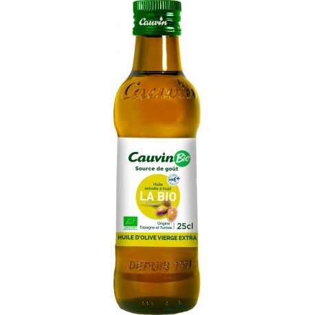 Cauvin Huile d'olive bio extra vierge fruitée verte 25cl