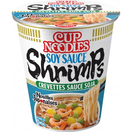 Cup Noodles Soupe de nouilles Japonaises Crevettes Nissin