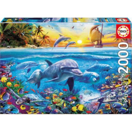 Educa Puzzle Famille de dauphins