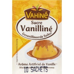 Vahiné Sucre Vanilliné Arôme Artificiel de Vanille par 10 Sachets de 7,5g (lot de 5 soit 50 sachets)