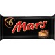 MARS Barres chocolatées fourrées au Caramel 6x45g 270g