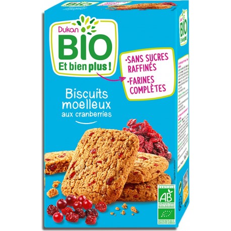 Dukan Biscuits moelleux aux cranberries Bio