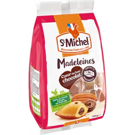 St Michel Madeleine fourrées chocolat