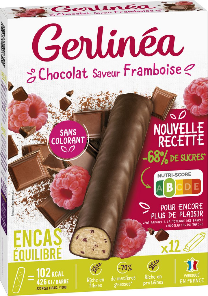 Gerlinea Barres Framboise Chocolat 