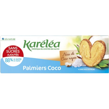 Karelea Biscuits palmier coco s/sucres ajoutés