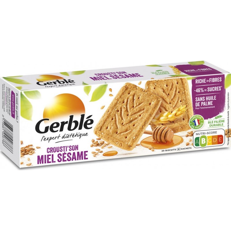 Biscuits pocket chocolat sésame - Gerblé - 46 g