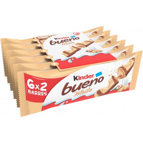 Kinder Bueno Barres chocolatées chocolat blanc x12 230g