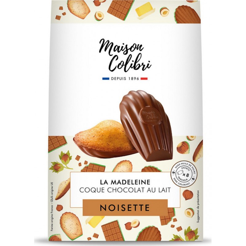 La Madeleine Noisette coque chocolat lait Maison colibri
