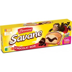 Brossard Savane Gâteaux marbrés chocolat noir x7 30g