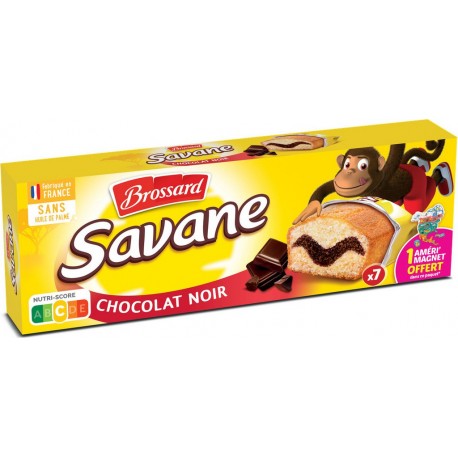 Brossard Savane Gâteaux marbrés chocolat noir x7 30g