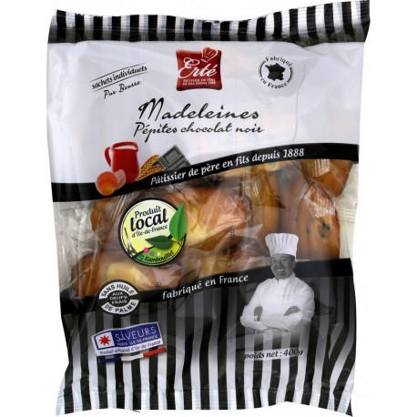 ERTE Madeleines pépites de chocolat noir