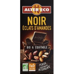 Alter Eco Chocolat bio noir/éclats amandes