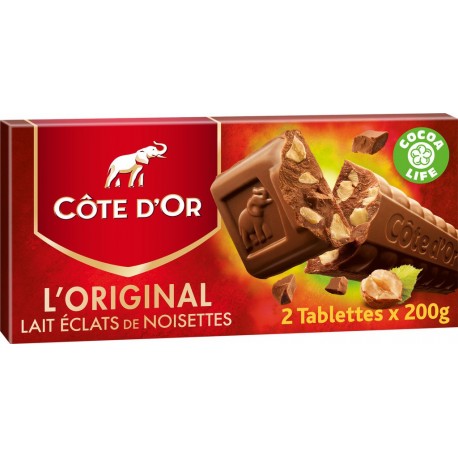 Cote D Or Chocolat au lait éclats noisettes COTE D'OR