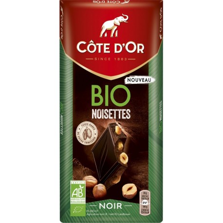 Côte d’Or Chocolat Noir noisettes Bio 150g