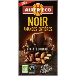 Alter Eco Chocolat noir amandes entières bio