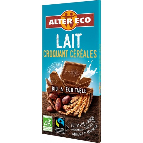 Alter Eco Chocolat lait croquant