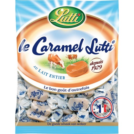 Lutti Bonbons caramel au lait entier 250g