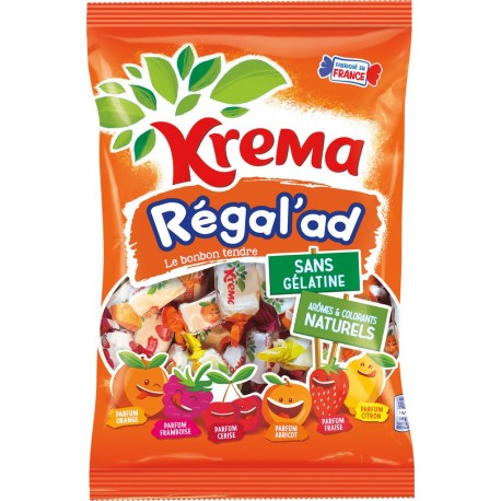 Krema Régal'ad Bonbons parfums assortis 350g