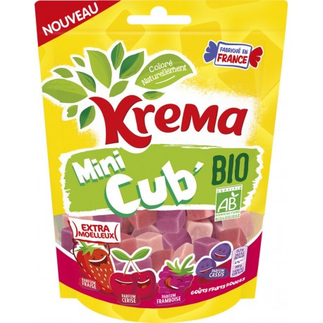 Krema Bonbons mini cub bio fruit rouge 130g