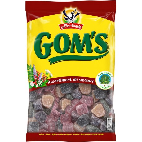 La Pie Qui Chante Bonbons GOM'S Assotiment de Saveurs 265g