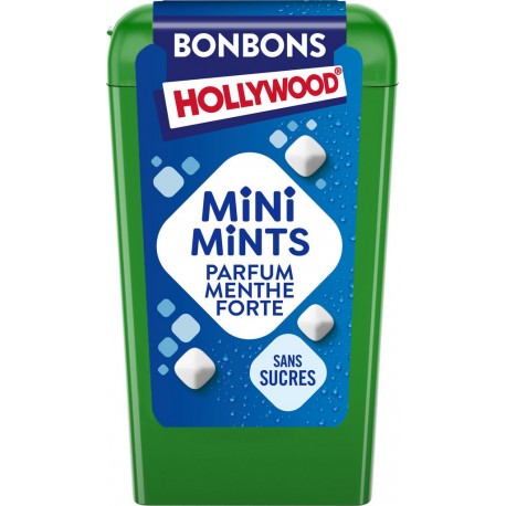 Hollywood Bonbons menthe forte sans sucre mini