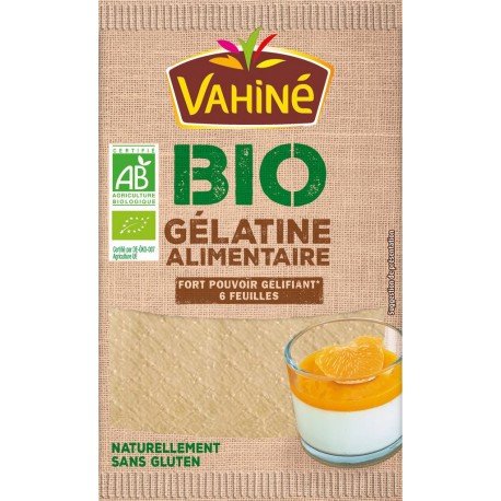 Vahine Gélatine alimentaire en feuilles bio