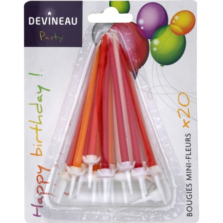 Devineau Bougie anniversaire mini-fleurs