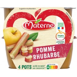 Materne Compotes pomme rhubarbe