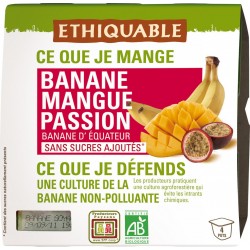 Ethiquable Compotes bio banane mangue passion