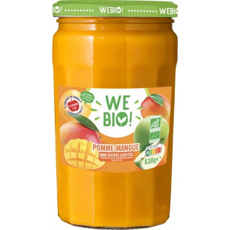 We Bio Purée pomme mangue bio sans sucres ajoutés !