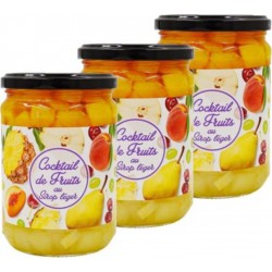 Agidra Lot 3x Cocktail De Fruits Au Sirop Léger - Pot 560g