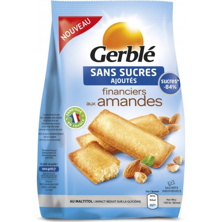 Gerble Financiers aux amandes sans sucres ajoutés