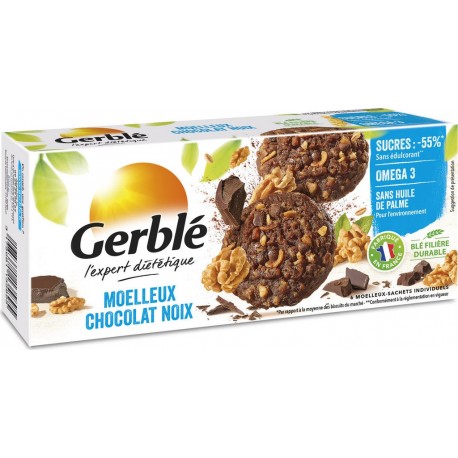 Gerble Biscuits moelleux aux noix et au chocolat