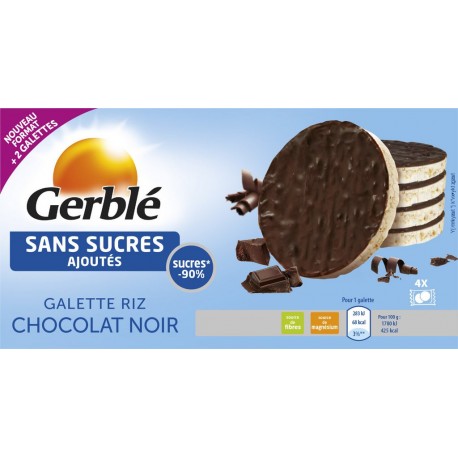 Gerble Galette riz chocolat noir s/sucres ajoutés