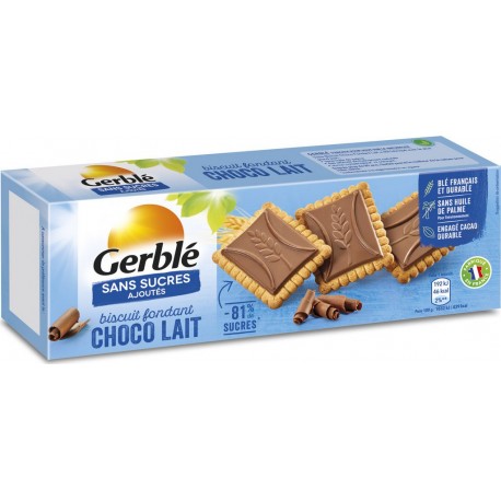 Gerble Biscuits chocolat lait s/sucres ajoutés