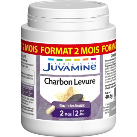 Juvamine Complément alimentaire Charbon+ Levure