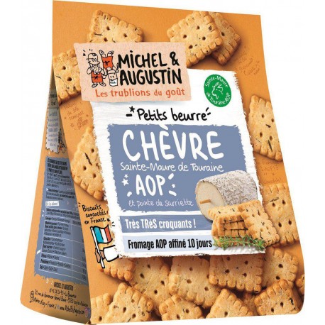 Michel Et Augustin Biscuits apéritifs Petits beurre Chèvre et sarriette 100g