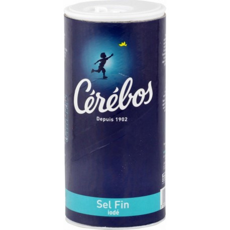 Cérébos Sel Fin Iodé 500g (lot de 20)