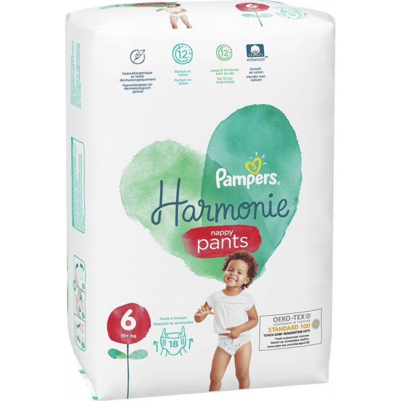 Couche Pampers harmonie taille 6 - Pampers | Beebs