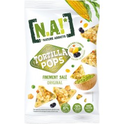 N.A! Biscuits apéritifs tortilla pops finement salé 80g (lot de 20)