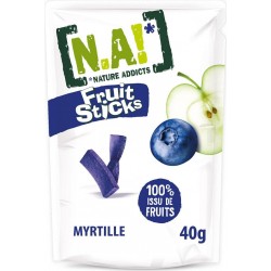 N.A! Biscuits apéritif fruit sticks myrtille 40g (lot de 20)