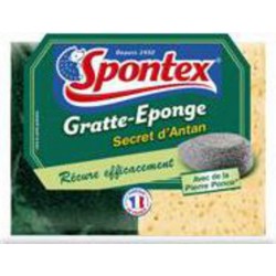 SPONTEX Gratte-Eponge tradition x2 